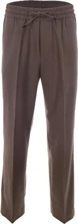 Dr&ocirc;le de Monsieur Broeken, Heren, Bruin, L, Katoen, Le Pantalon &Eacute;lastiqu&eacute; Flanelle