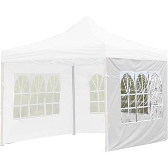 OEM Tienda De Campa&ntilde;a Impermeable Con 1 Panel Lateral, Pared Lateral De 0,15 Mm De Grosor, 2 Colores, 12 Tama&ntilde;os (color: Blanco, Tama&ntilde;o: 3 X 2 M) -crezuo