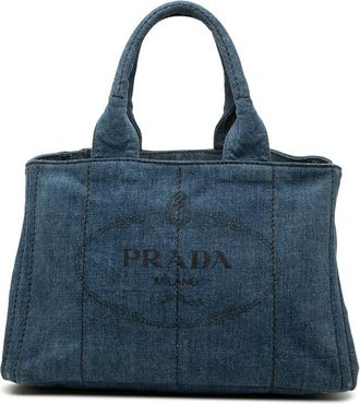 Prada Pre-owned Prada Denim Canapa Logo Tote Ladies HA3NES5A2F2R3SWR