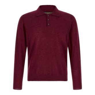 Zanone Long-Sleeve Polo Shirt - male - Zanone - Polo Shirts - Red - 2XL - Tops