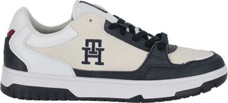 Tommy Hilfiger Street Suede Mix Sneakers - Heren - Sneakers - Wit - 46 EU - Schoenen