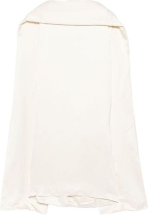 Toteme Beige Raw-edge Silk Dress