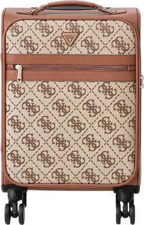 Guess Audrey Logo 18 In 8-Wheeler - Dames - Handbagage koffer - Bruin - ONE Size - Polyester - Koffers