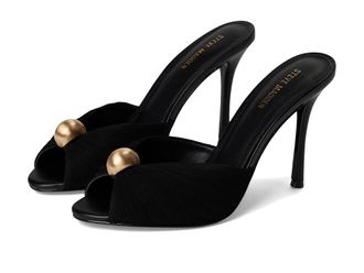 Steve Madden Priya Womens Sandals Black/Gold : 8.5 M, Textile