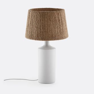 La Redoute Interieurs Tafellamp in keramiek en hennep, Yoru