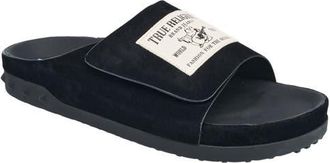 True Religion Cudi Velcro Strap SRS Logo Patch Sandal in Black at Nordstrom, Size 12