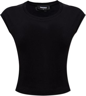 Dsquared2 Tops, Dames, Zwart, XS, Katoen, Katoenen top