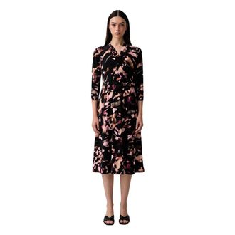 Joseph Ribkoff Abstract Midi Jurk - Dames - Wikkelkleedje - Veelkleurig - 5XL - Kleedjes