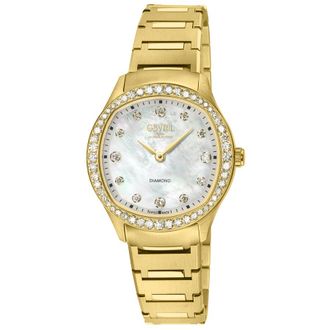 Gevril Group Morcote Diamond Mother of Pearl Dial Ladies Watch 19221B
