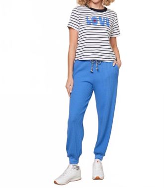 Sundry Boxy Crew Ringer Tee In Love/optic White