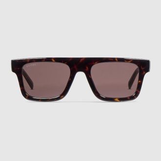 Gucci Square-frame Sunglasses, Brown