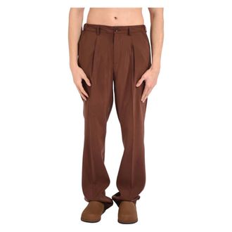 Hev&ograve; Suit Trousers, male, Brown, Size: 2XL Torrecanne Trousers