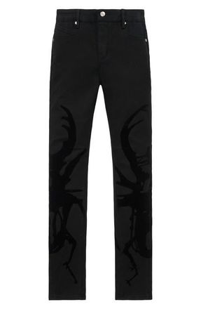 Rta Bryant Graphic Skinny Jeans in Black Beetle at Nordstrom, Size 40