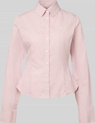 Guess Slim Fit Hemdbluse aus reiner Baumwolle in Pink, Gr&ouml;&szlig;e XL
