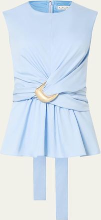 Altuzarra Tizzy Gathered Sleeveless Top