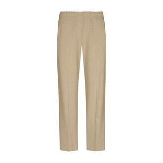 Marie Méro Broeken, Dames, Beige, S, Katoen, Elegante Comfortabele Broek