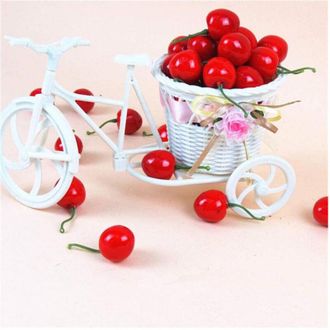 Trade Shop Trade Shop - Ciliegia 20 Pezzi Ciliegie Artificiale 6cm Decorazione Frutta Finta Centrotavola