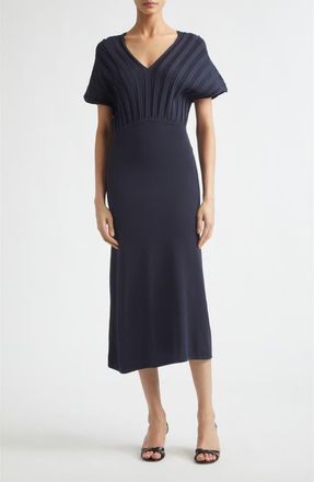 Max Mara Rib Bodice Sweater Dress in Ultramarine at Nordstrom, Size X-Large