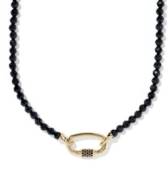 Kendra Scott Womens Emery Beaded Strand Necklace In Black Agate