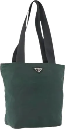Prada Pre-owned Tote Bags, female, Green, Size: ONE SIZE Pre-owned Vintage Tote Bag