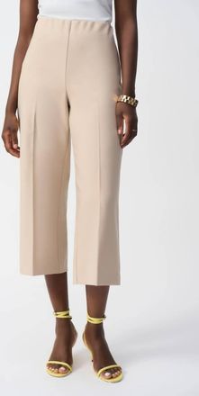 Joseph Ribkoff Woven Twill High Rise Culotte Pants In Parchment