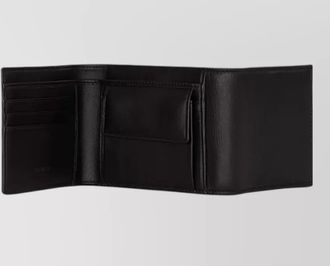 Balmain leather trifold wallet