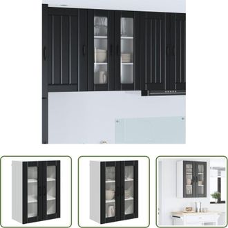vidaXL vidaXL Armadio da parete - Mobile da cucina Nero 60 x 31 x 80 cm Legno multistrato