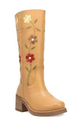 Dingo Bloom Embroidered Boot in Plantain at Nordstrom, Size 8.5