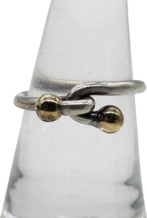 Tiffany & Co. Gold Silver Silver 925 Band Ring (Pre-Owned)