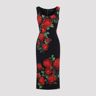 Dolce & Gabbana Abito midi Rose Rosse di Dolce & Gabbana