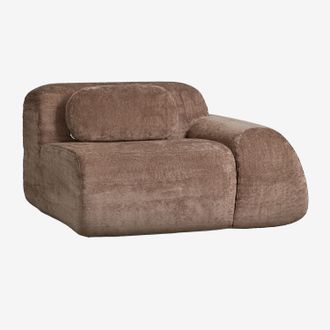 Sklum M&oacute;dulo Esquinero Derecho Con Reposabrazos Para Sof&aacute; Modular En Chenilla Envasado Al Vac&iacute;o Merida Sklum