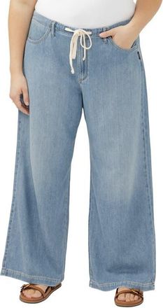 Silver Jeans Co Beach Wide Leg Drawstring Jeans in Ventura at Nordstrom, Size 22W X 30