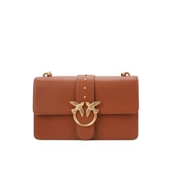 Pinko Shoulder Bags, female, Brown, Size: ONE SIZE Love Bag One Medium Handbag