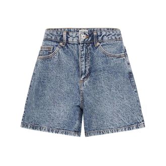 Ichi Ichi - Casual Wijde Shorts voor Vrouwen - Dames - Korte broeken - Blauw - Maat: XL Denim