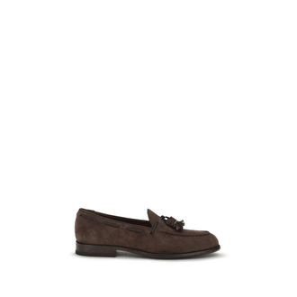 Fratelli Rossetti Brown Calf Leather Bos Taurus Slip-On Mens Loafers