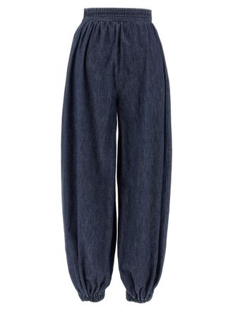 Valentino Garavani Chambray Cotton Denim Joggers - Indigo