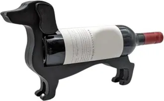OEM Botellero, Botellero Con Motivo De Perro Salchicha, Botellero Decorativo Para Cocina Y Bar En Casa, Fiestas, Cafeter&iacute;as Y Bares, Color Negro