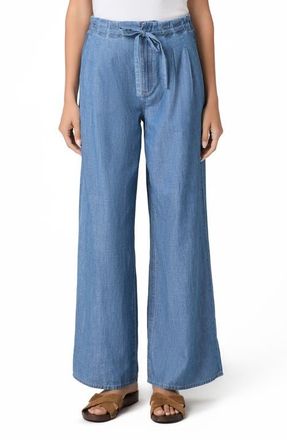 Paige Ingrid Tie Waist Wide Leg Jeans in Azusa at Nordstrom, Size 34