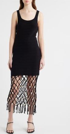 Rails Nastia Shell Embellished Cotton Blend Cover-Up Dress in Black at Nordstrom Rack, Size Xx-Small