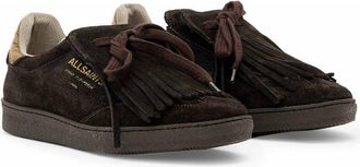 AllSaints Thelma Fringe Sneaker in Bitter Brown at Nordstrom, Size 10Us