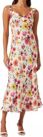 Astr Zoie Midi Dress In Multicolor