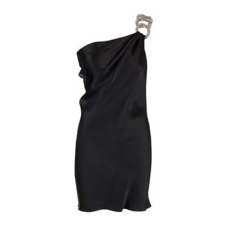 Stella McCartney Falabella One-Shoulder Mini Dress - female - Stella McCartney - Party Dresses - Black - XS - Dresses
