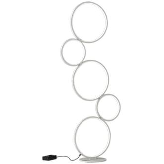 Trio Leuchten Lampada Piantana Led 5 Cerchi Metallo Bianco Luce Variabile 110 cm Rondo gd Trio