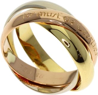 Cartier Trinity Pink White Yellow Band Ring (Pre-Owned)