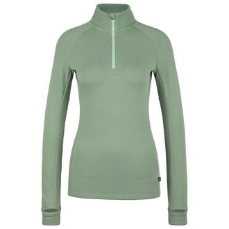 Stoic MerinoSoft245 TuleboSt. Half Zip Merinoshirt f&uuml;r Damen | gr&uuml;n