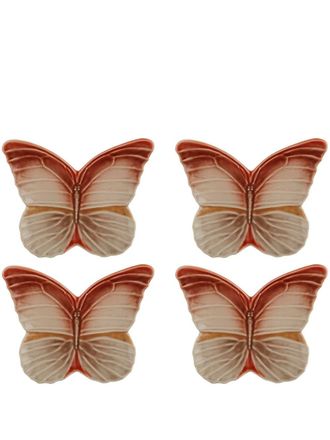 Bordallo Pinheiro Set di 4 piatti da dessert Cloudy Butterflies - Toni neutri