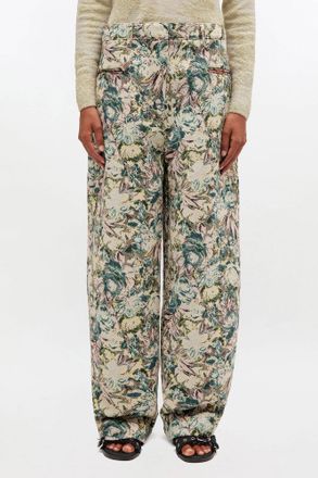 Ganni Tapestry Curve Trousers - Size 32 Mixed