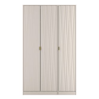 Welcome Furniture Glitz Ready Assembled Tall Triple Plain Wardrobe in Kashmir Matt - Welcome Furniture | TJ Hughes