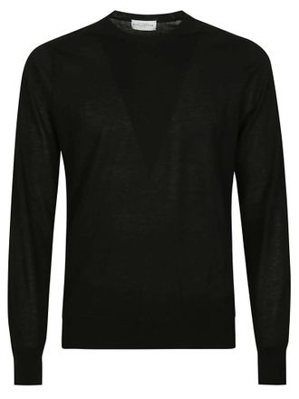 Ballantyne Plain Black Long Sleeve Sweater