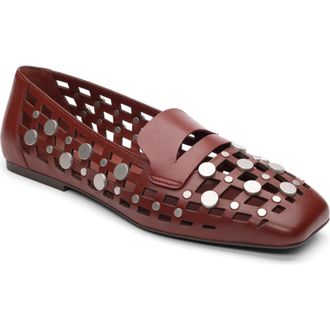 Ash Bali Studded Cutout Loafer in Marsala at Nordstrom, Size 10Us